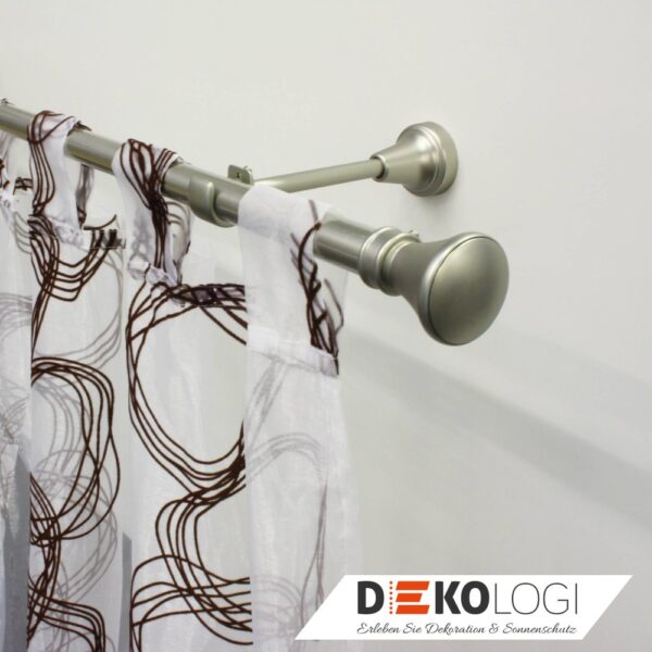 Endknopf Lago für Ø 19 mm – Silber-Satin