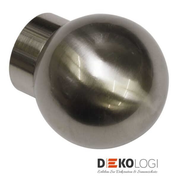 Endstück Ball für Ø 25 mm – Edelstahl-Optik