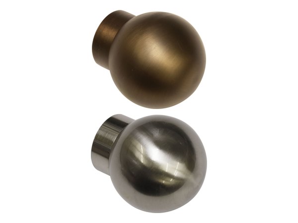Endstück Ball für Ø 25 mm in Bronze und Edelstahl-Optik