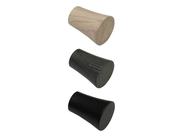 Endstück Denver Cone für Ø 25 mm in Holz-Optik/Braun, Holz-Optik/Grau und Schwarz-Matt