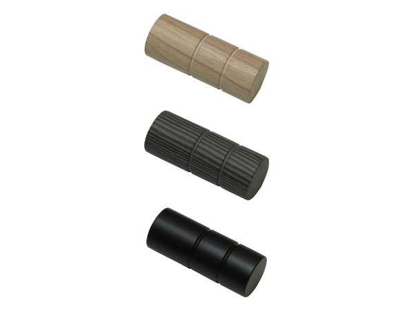 Endstück Denver Zylinder für Ø 25 mm in Holz-Optik/Braun, Holz-Optik/Grau und Schwarz-Matt