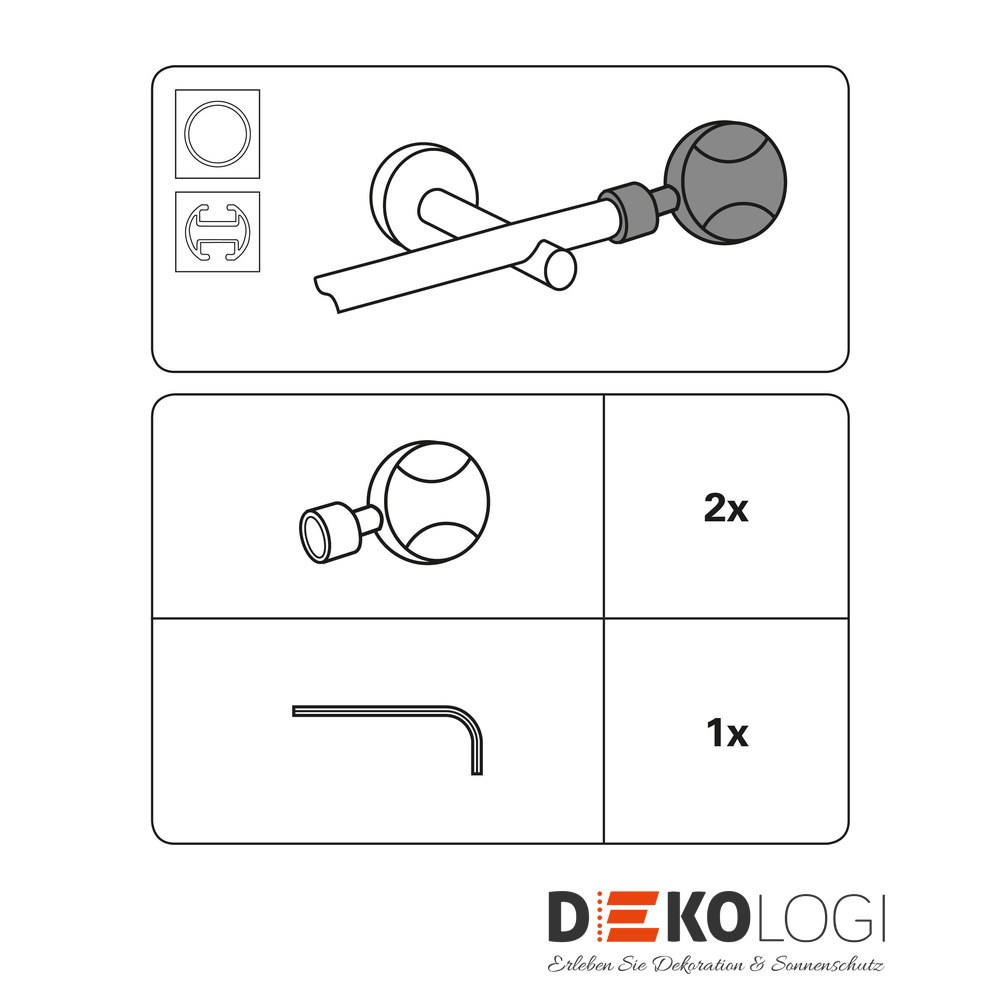 Endstück Disc für Ø 19 mm – Cappuccino