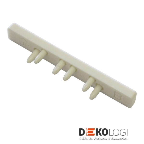 Endstück für Alu-Vorhangschiene 7 mm – Weiß 2-Lauf