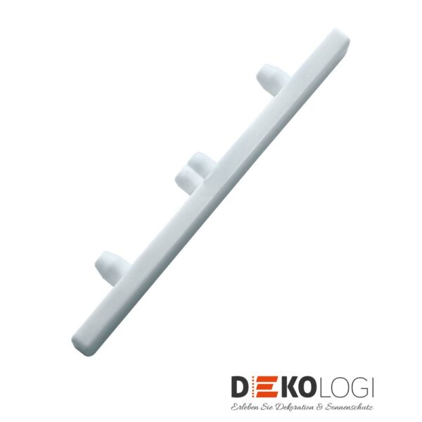 Endstück für Alu-Vorhangschiene 7 mm – Weiß 3-Lauf