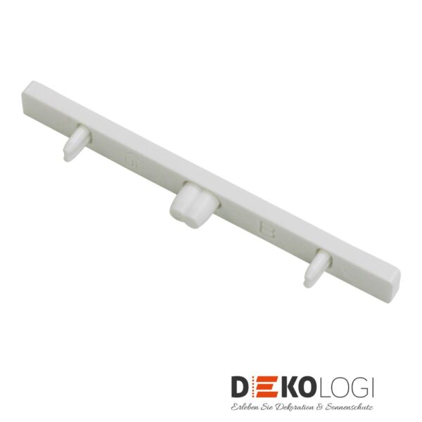 Endstück für Alu-Vorhangschiene 7 mm – Weiß 3-Lauf