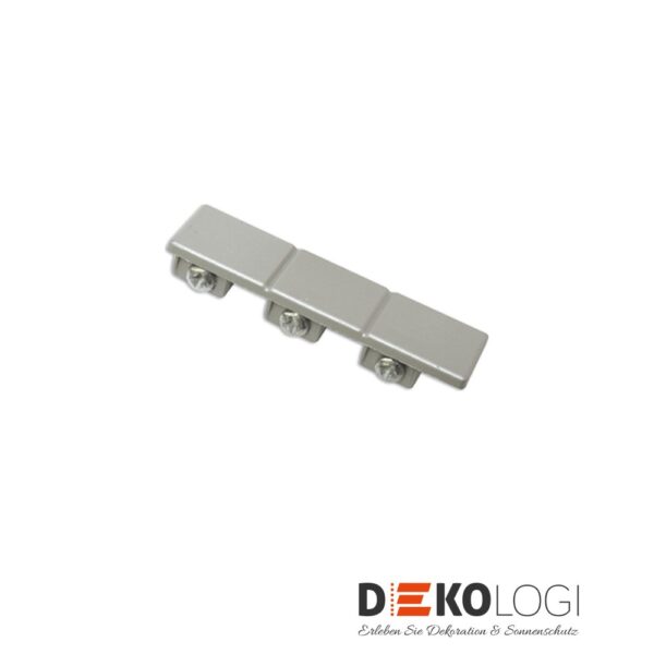 Endstück für Flächenvorhangschiene 3-Lauf – Silber