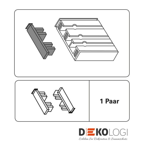Endstück für Vorhangschiene GE/GK – Weiß GE3 & GK3