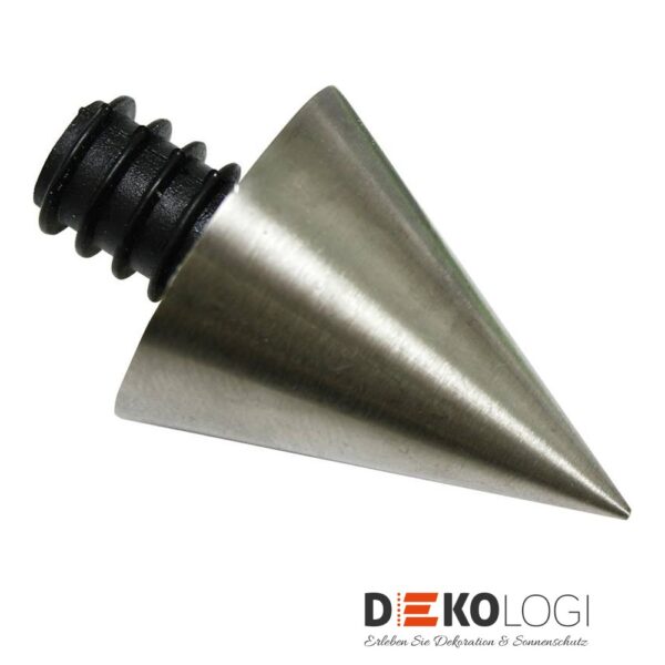 Endstück Kegel für Ø 12 mm – Edelstahl-Optik