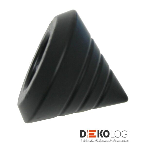 Endstück Kegel Profil für Ø 16 mm – Schwarz-Matt