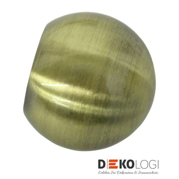 Endstück Kugel für Ø 16 mm – Messing-Antik