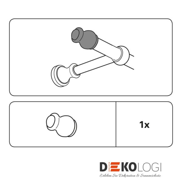 Endstück Lugano für Ø 28 mm – Beige