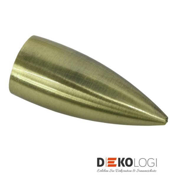 Endstück Patrone für Ø 16 mm – Messing-Antik