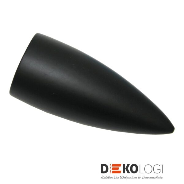 Endstück Patrone für Ø 16 mm – Schwarz-Matt