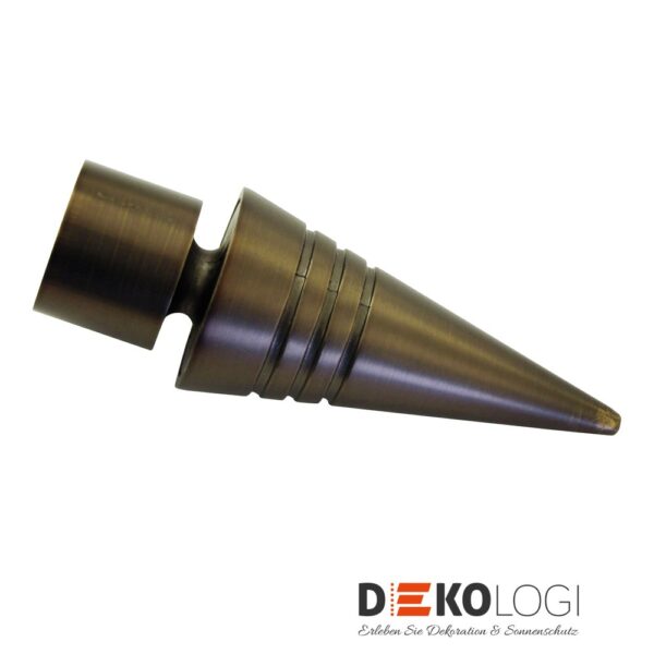 Endstück Spitze für Ø 20 mm – Bronze
