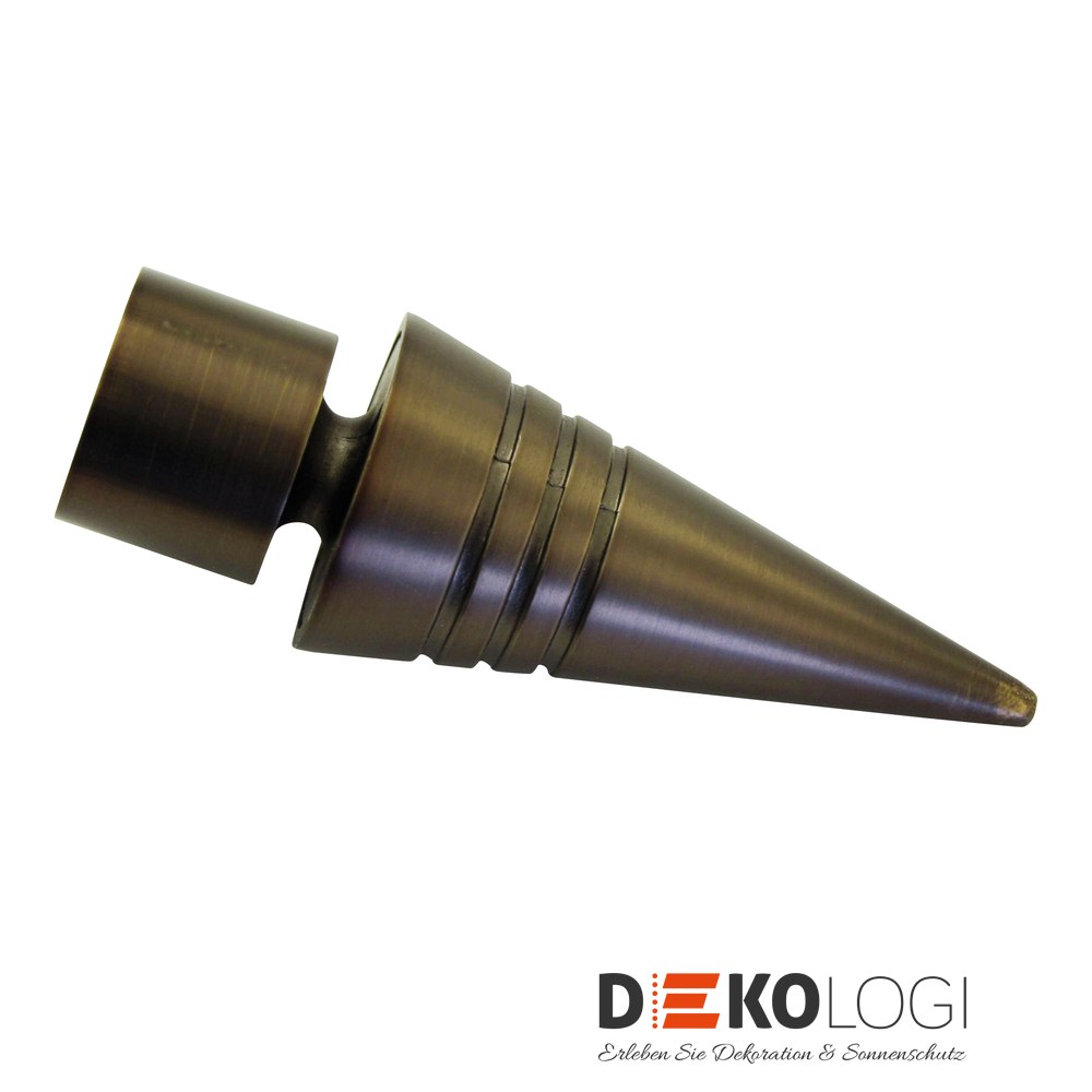 Endstück Spitze für Ø 20 mm – Bronze