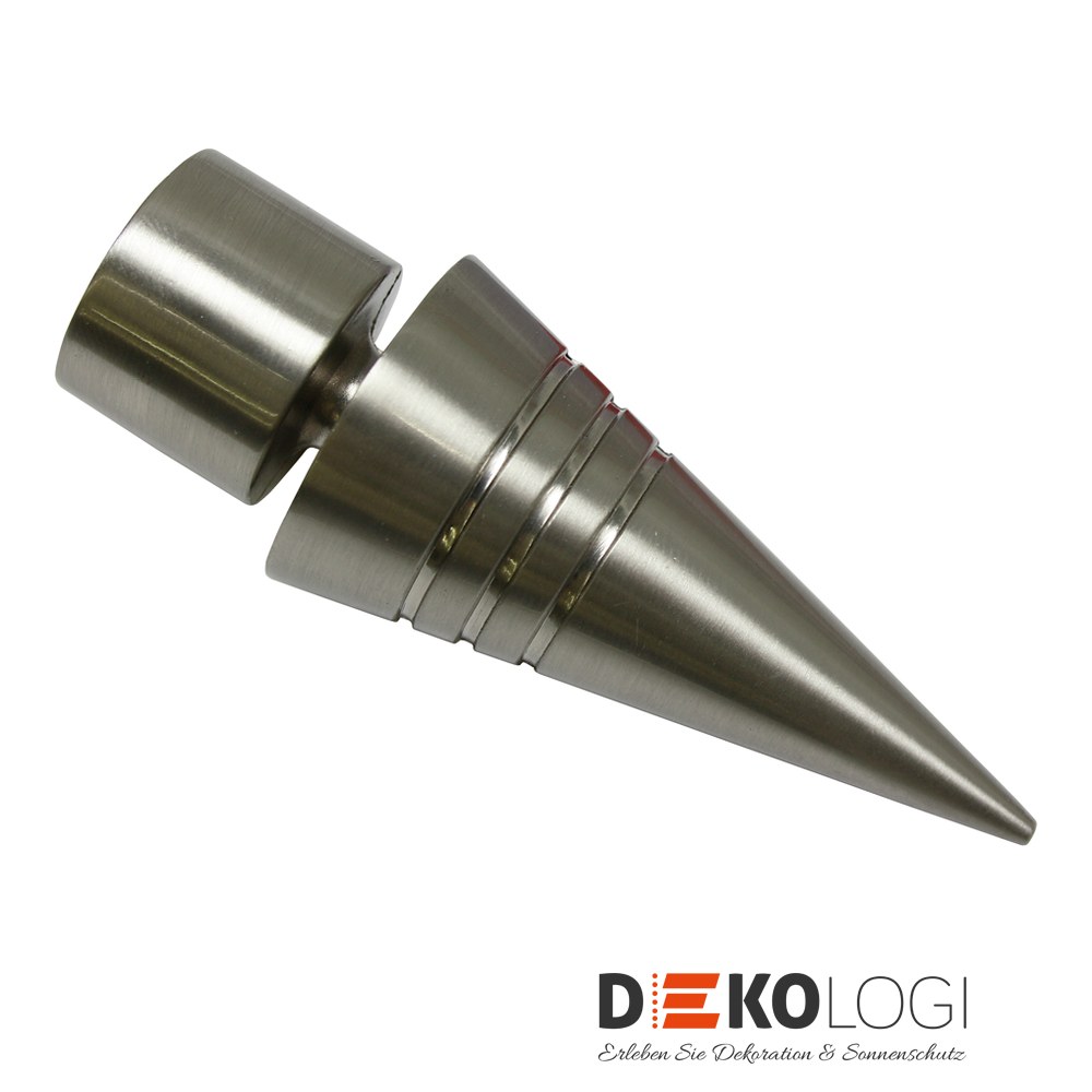 Endstück Spitze für Ø 20 mm – Edelstahl-Optik