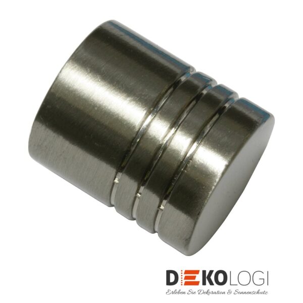 Endstück Zylinder für Ø 16 mm – Edelstahl-Optik