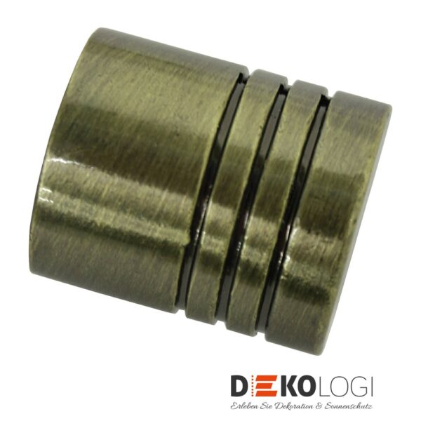 Endstück Zylinder für Ø 16 mm – Messing-Antik