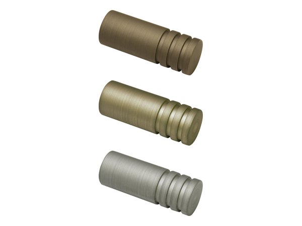 Endstück Zylinder für Ø 19 mm in Cappuccino, Champagner und Silber