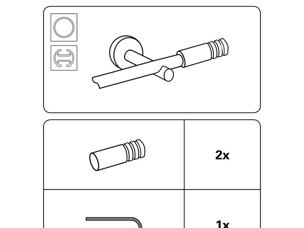 Endstück Zylinder für Ø 19 mm Montage