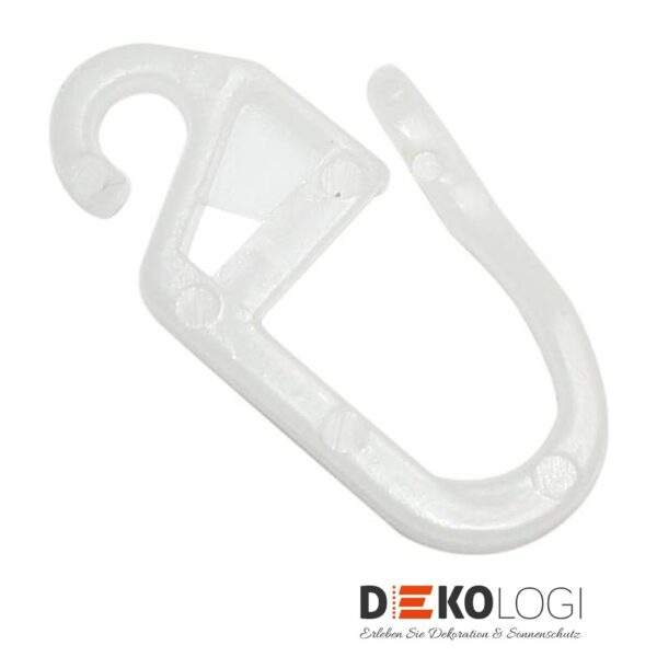 Faltenlegehaken POM-Qualität – Weiß 4 mm