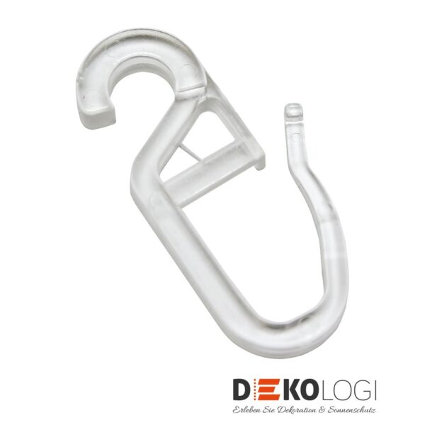 Faltenlegehaken Transparent – Transparent 6,4 mm