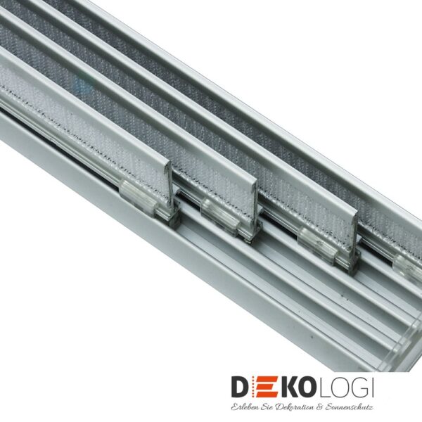 Flächenvorhangschienen-Set Komfort – Aluminium 4-Lauf, 225 cm