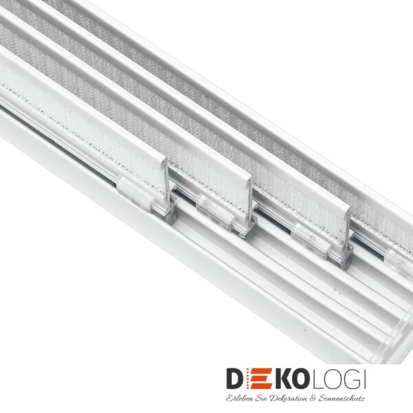 Flächenvorhangschienen-Set Komfort – Weiß 4-Lauf, 225 cm