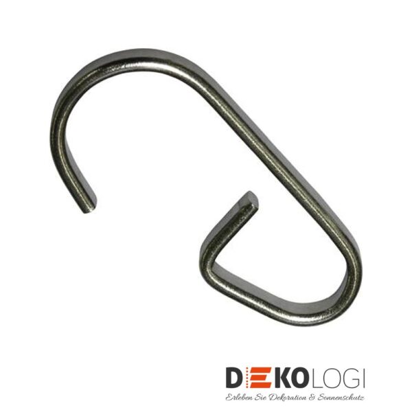 Gardinenhaken für Ø 12 mm – Edelstahl-Optik
