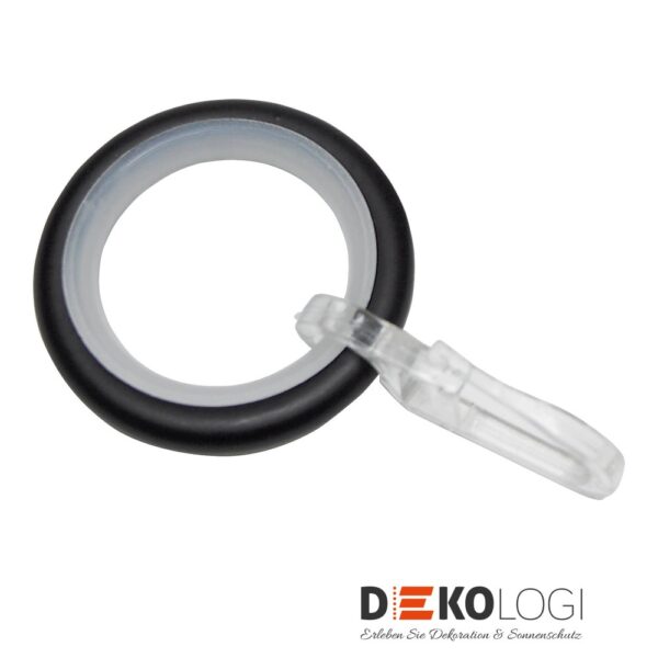 Gardinenringe für Ø 16 mm – Schwarz-Matt