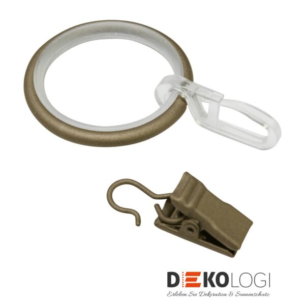 Gardinenringe für Ø 19 mm – Cappuccino
