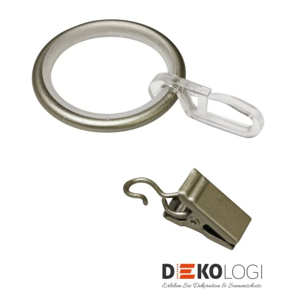 Gardinenringe für Ø 19 mm – Champagner