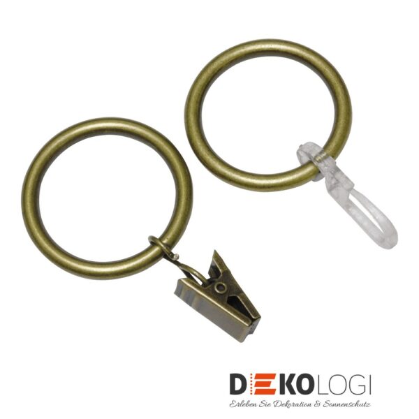 Gardinenringe für Ø 19 mm – Messing-Antik
