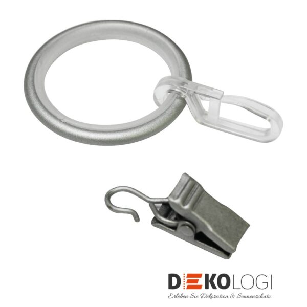 Gardinenringe für Ø 19 mm – Silber