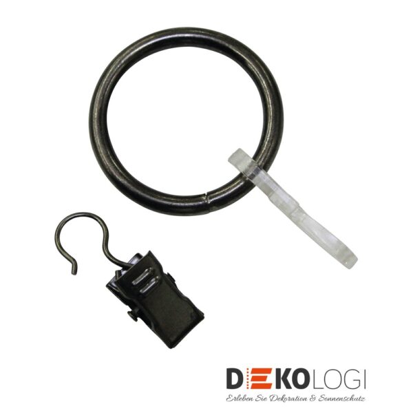 Gardinenringe für Ø 19 mm – Silber-Antik
