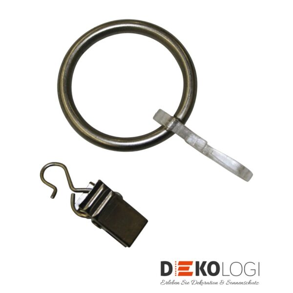 Gardinenringe für Ø 19 mm – Silber-Satin