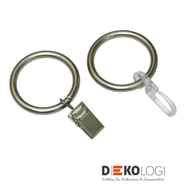 Gardinenringe für Ø 19 mm – Silber-Satin