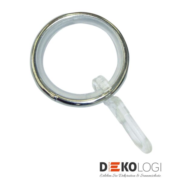 Gardinenringe für Ø 20 mm Kreta – Edelstahl-Optik