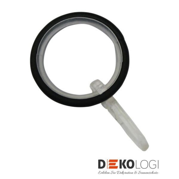 Gardinenringe für Ø 20 mm Kreta – Schwarz-Matt