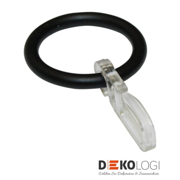 Gardinenringe für Ø 20 mm – Schwarz-Matt