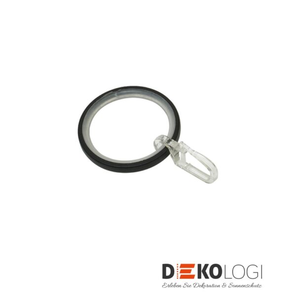 Gardinenringe für Ø 25 mm Denver – Schwarz-Matt