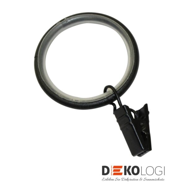 Gardinenringe für Ø 25 mm – Schwarz