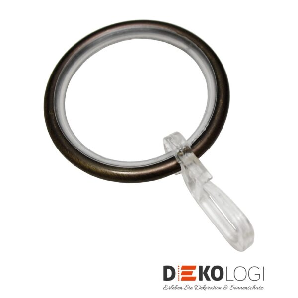 Gardinenringe für Ø 25 mm Zylinder – Bronze