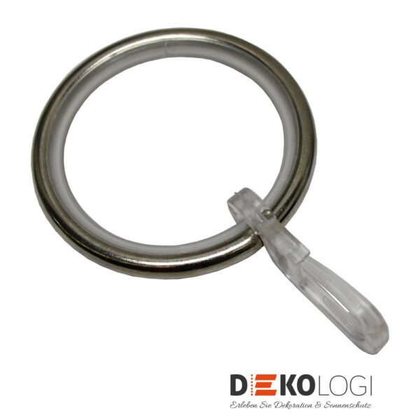 Gardinenringe für Ø 25 mm Zylinder – Edelstahl-Optik