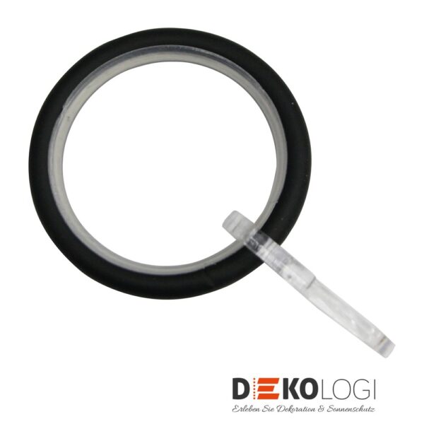 Gardinenringe für Ø 25 mm Zylinder – Schwarz-Matt
