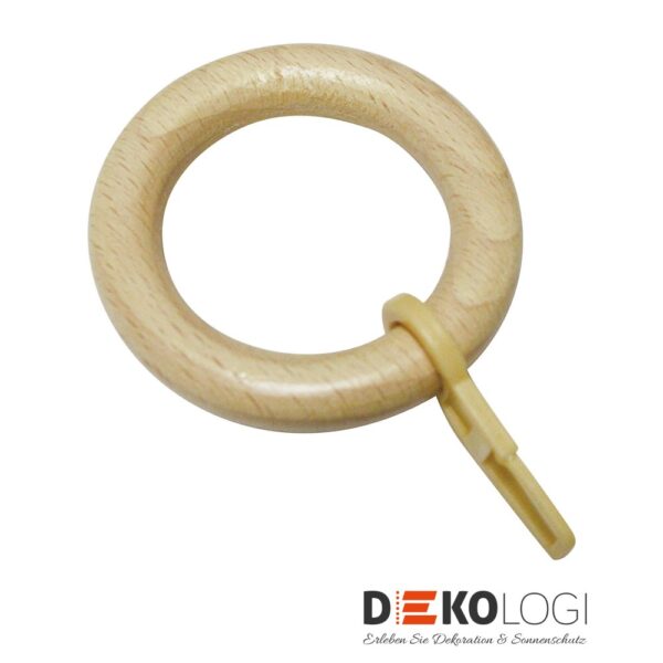 Gardinenringe für Ø 28 mm Holz – Kiefer