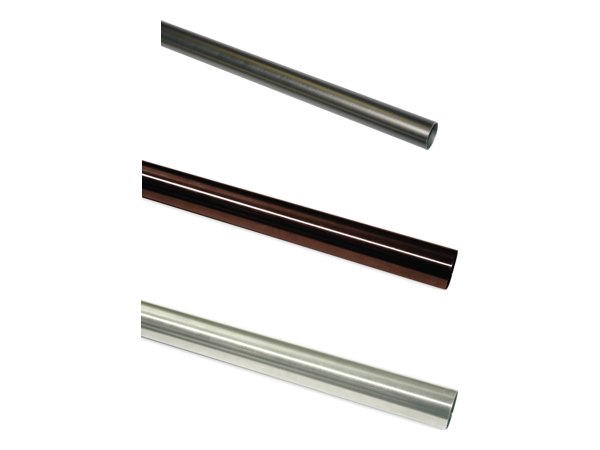 Gardinenstange Europa in Silber-Antik, Bronze, Silber-Satin und Messing-Antik