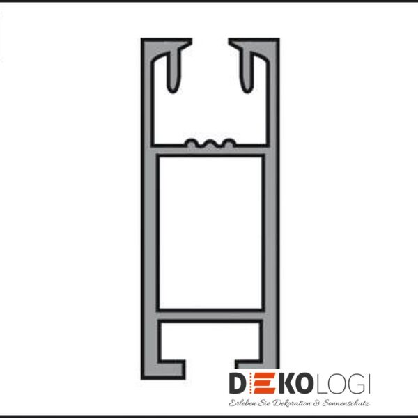 Gardinenstange Luxor rechteckig – Silber