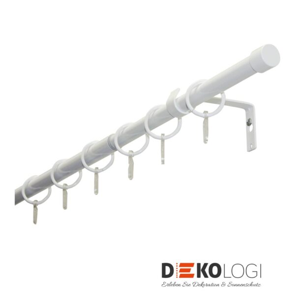 Gardinenstangen-Set Cap Ø 16/19 mm – Weiß