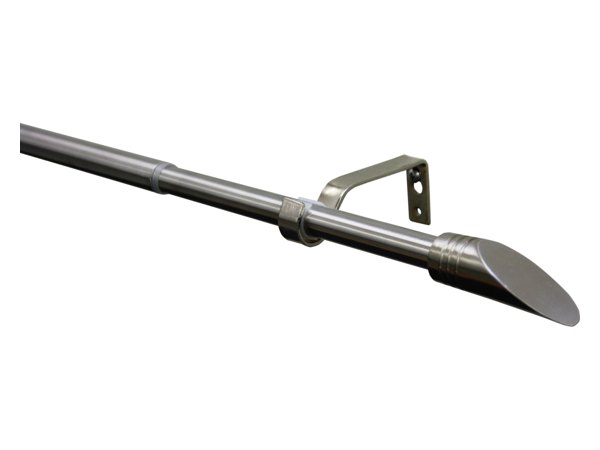 Gardinenstangen-Set Ellipse in Edelstahl-Optik